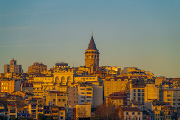 Istanbul, Emin&ouml;n&uuml;, Yeni Mosque, Galata Bridge and Tower, sunset, S&uuml;leymaniye Mosque, general views from the Golden Horn, tourists.
