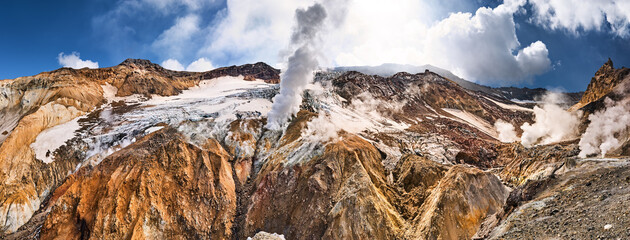 Active volcanic crater,
