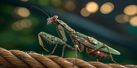 Praying Mantis Macro Detail Insect Wildlife Nature Green Predator