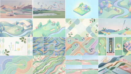 Golf brands adopt pastel themes for modern branding with sick, pastel, solar, marketing, golf, holly, president