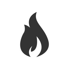 Black fire icon vector. Fire flame symbol. Simple Flame icon © Andreas