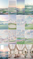 Golf brands adopt pastel themes for modern branding with golf, sick, solar, holly, marketing, president, pastel