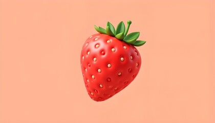 Ripe strawberry on a warm background showcasing its vibrant color, juicy texture, and natural sweetness for fruit, freshness, and healthy eating concepts.