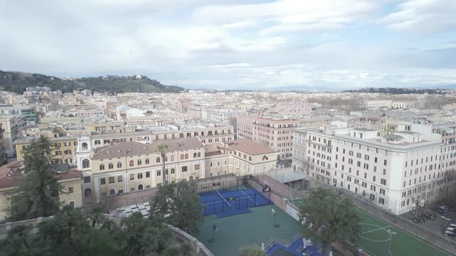 Vatican and Rome buildings as seen from the Sistine Chapel