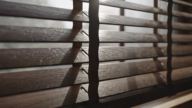 Light Rays through Slats Morning Sunbeam and Hope Atmosphere