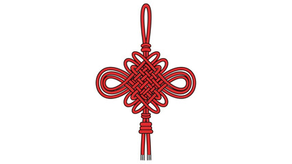 Red Chinese Knot Decoration Ornament.