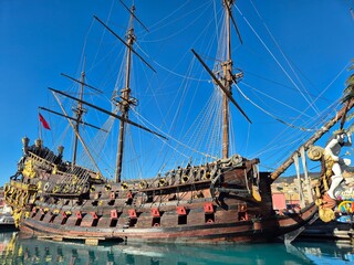 pirate ship in the port