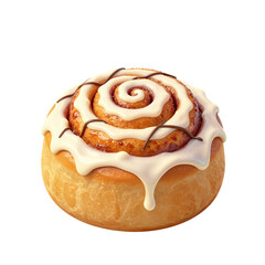 Delicious cinnamon roll with creamy frosting