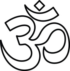 Obraz premium Om Symbol Spiritual Meditation Vector