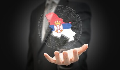 Serbia Country Shape And