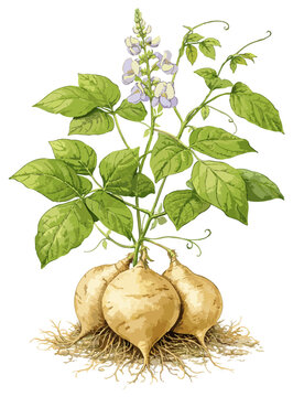 Pachyrhizus erosus illustration art