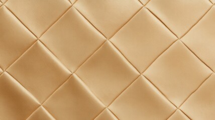 Obraz premium Golden quilted fabric creating elegant seamless diamond pattern texture for background luxury opulent and design