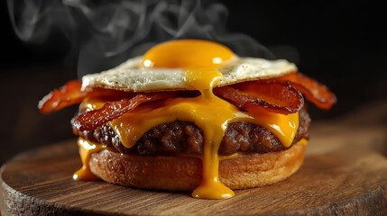 bacon and egg burger