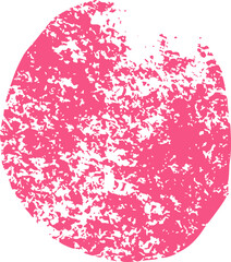 Charcoal Hand Drawn Pink Oval