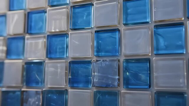 Glass tile wall pattern