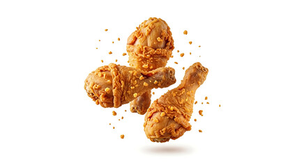 Delicious crispy fried chicken drumsticks seasoned with spices and herbs, perfect for a savory meal