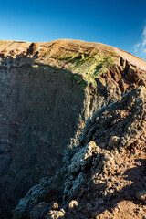 Mount Vesuvius, Italy. Hike view in winter