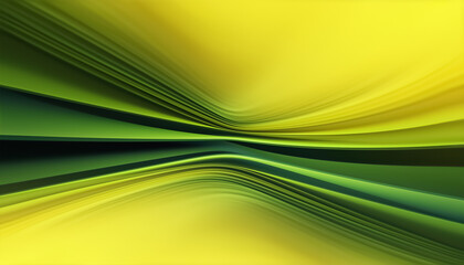 Green Abstract Design With Smooth Flowing Lines and Curves