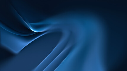 Abstract Blue Design With Curved Lines and Smooth Shapes