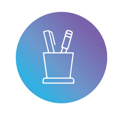  writing tools, and school desk accessorie vector design 