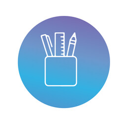  writing tools, and school desk accessorie vector design 