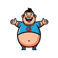 Obraz premium fat man exercising