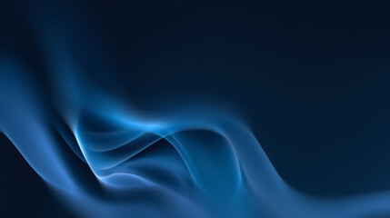 Abstract Design in Shades of Blue With Flowing Lines