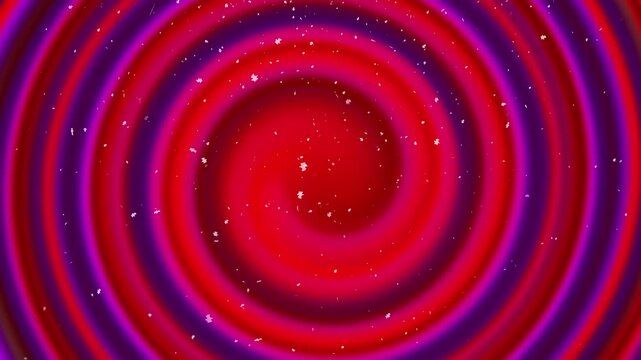Hypnotic Swirl Animation with Falling Particles: Red, Purple, Pink Spiral Background