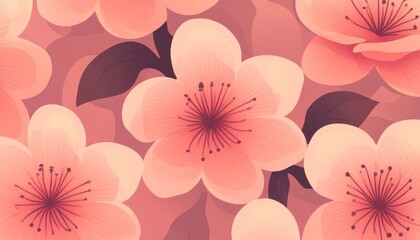 Beautiful Cherry Blossom Wallpaper Pattern for Elegant Backgrounds, Fabrics, and Creative Prints