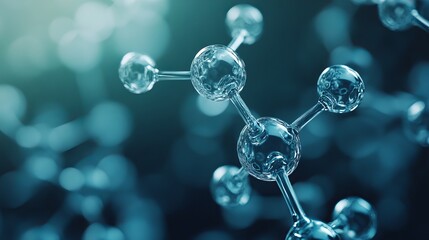 Abstract molecular structure background with connected atom network