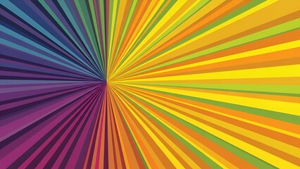 Colorful Sunburst Background with Radiating Lines for Vibrant and Dynamic Designs