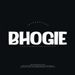 Playful BHOGIE Bubble Style Typography Design for Fun Youthful Brand Identities