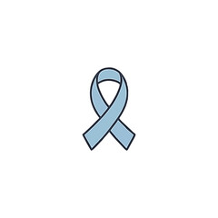 Mental Health Awareness Ribbon &ndash; Flat Vector Icon