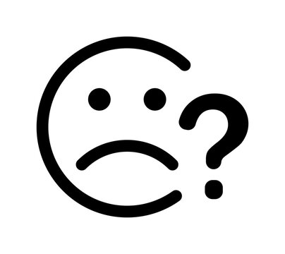 Confused face with question mark.