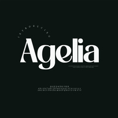 Fototapeta premium Celestial Agelia Airy Typography Design for Wellness Spiritual Branding and Peaceful Identity