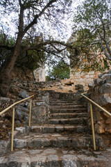 Fototapeta premium Ancient Ruins of the Crusader Fortress of Yehiam in the Galilee Region, Israel