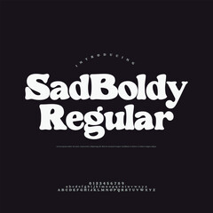 Obraz premium SadBoldyRegular Expressive Typographic Poster with Bold Lettering for Contemporary Graphic Design