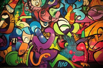 Obraz premium Colorful array of whimsical monsters in chaotic, abstract setting. Each creature is uniquely expressive, creating lively, energetic atmosphere. Neural network AI generated