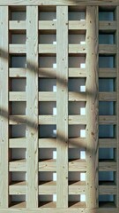 Wooden Lattice Window Detail Sunlight Texture Interior Design Shadow Play