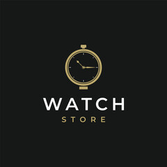 Abstract logo design for premium and luxury vintage watches. Logo for business, watch shop and brand.