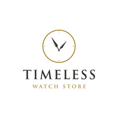 Abstract logo design for premium and luxury vintage watches. Logo for business, watch shop and brand.