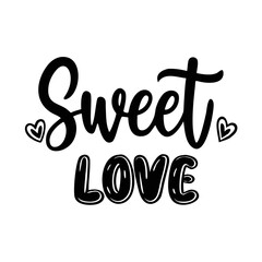 Viversia.etsy.com sweet love valentines day black vector graphic design and cut file