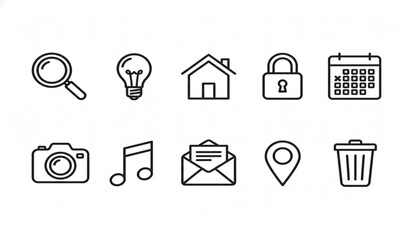 communication and web  vector  line icon white background 	
