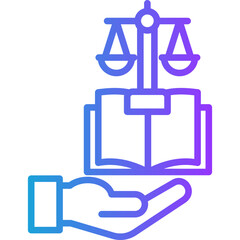 Obraz premium Right To Education line gradient icon