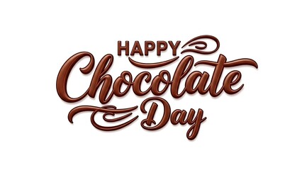 Fototapeta premium Luxury Chocolate-Themed Greeting Typography