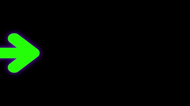  Arrow sign symbol 4k animation perfectly complements your presentations,and interactive User Interface Right  on black background, arrow pointing right 4K animated motion video 