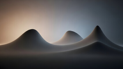 Serene desert landscape with majestic sand dunes at dusk from a low viewpoint Whisk