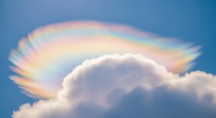 Cloud iridescence over cumulus, an optical atmospheric phenomenon