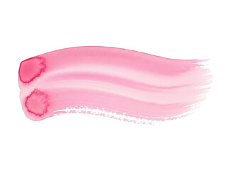 Pink lip gloss swatch isolated on transparent background