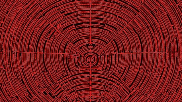 Concentric Red Circles Abstract Pattern Background. - Powered by Adobe
